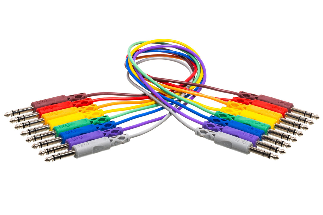 Hosa CSS-830, Balanced Patch Cables, 1/4 in TRS to Same, 1 ft 1 foot, 1 foot