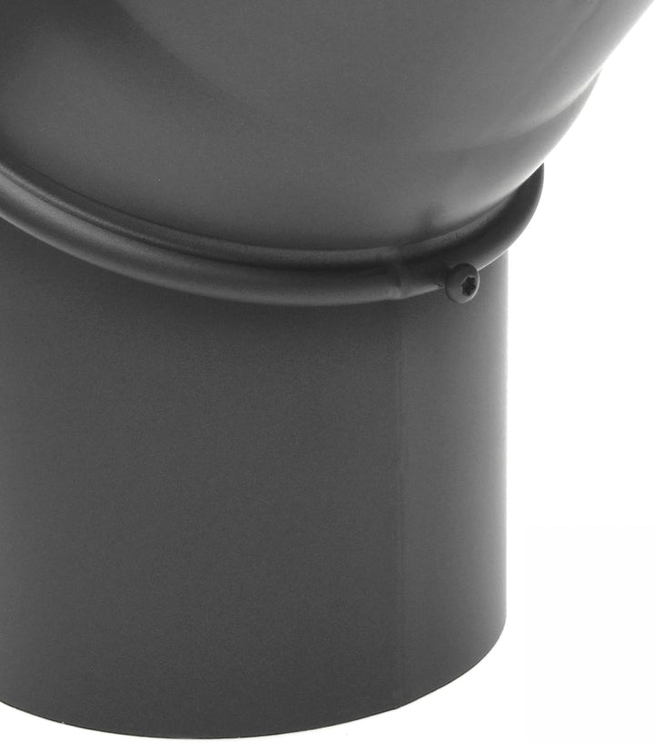raik SH133-150-gg Rauchrohrbogen/Ofenrohr 150mm - 0° - 45° ohne Reinigungsöffnung gussgrau