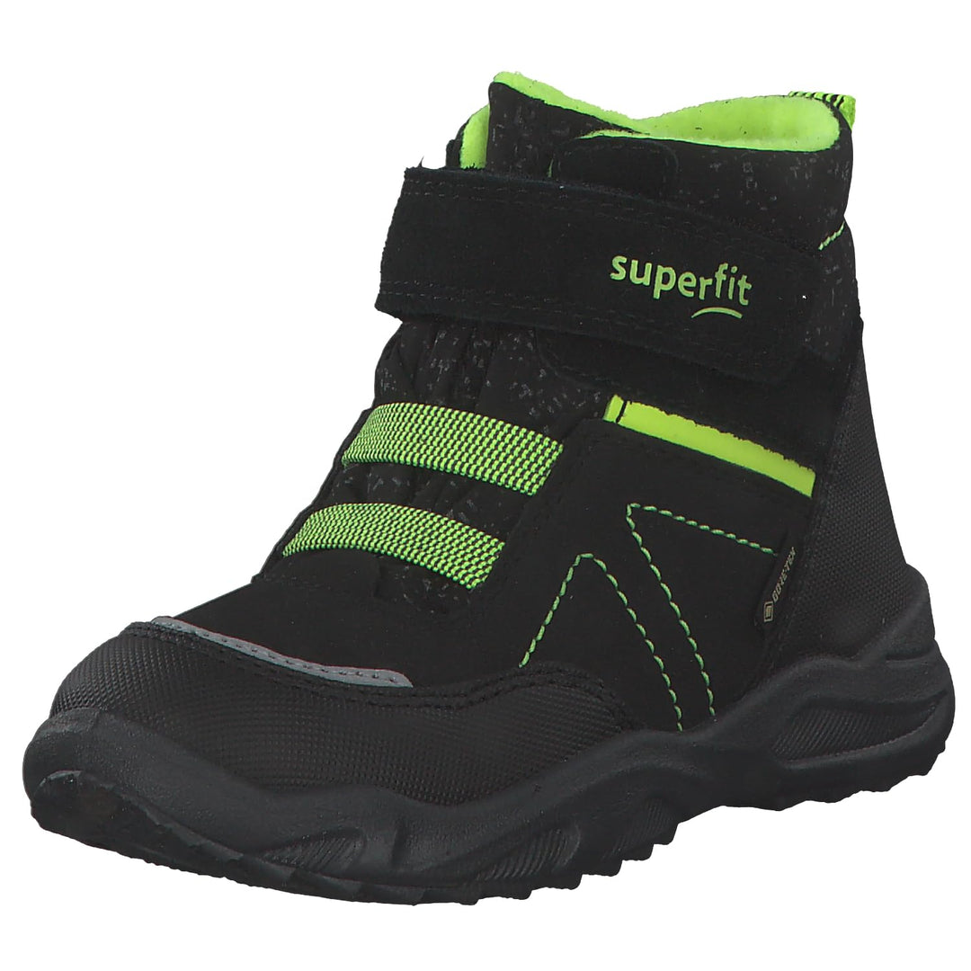 Superfit Jungen Glacier Warm Gefütterte Gore-tex Schneestiefel 22 EU Weit Schwarz Gelb 0000, 22 EU W