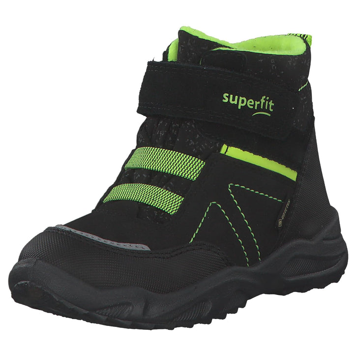 Superfit Jungen Glacier Warm Gefütterte Gore-tex Schneestiefel 22 EU Weit Schwarz Gelb 0000, 22 EU W