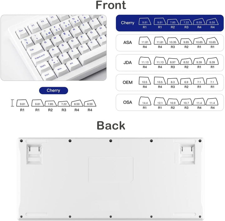 Akko MOD007 PC Gasket Mechanische Tastatur, ISO DE/Nordic Layout, 75% Gaming Keyboard mit Superelast