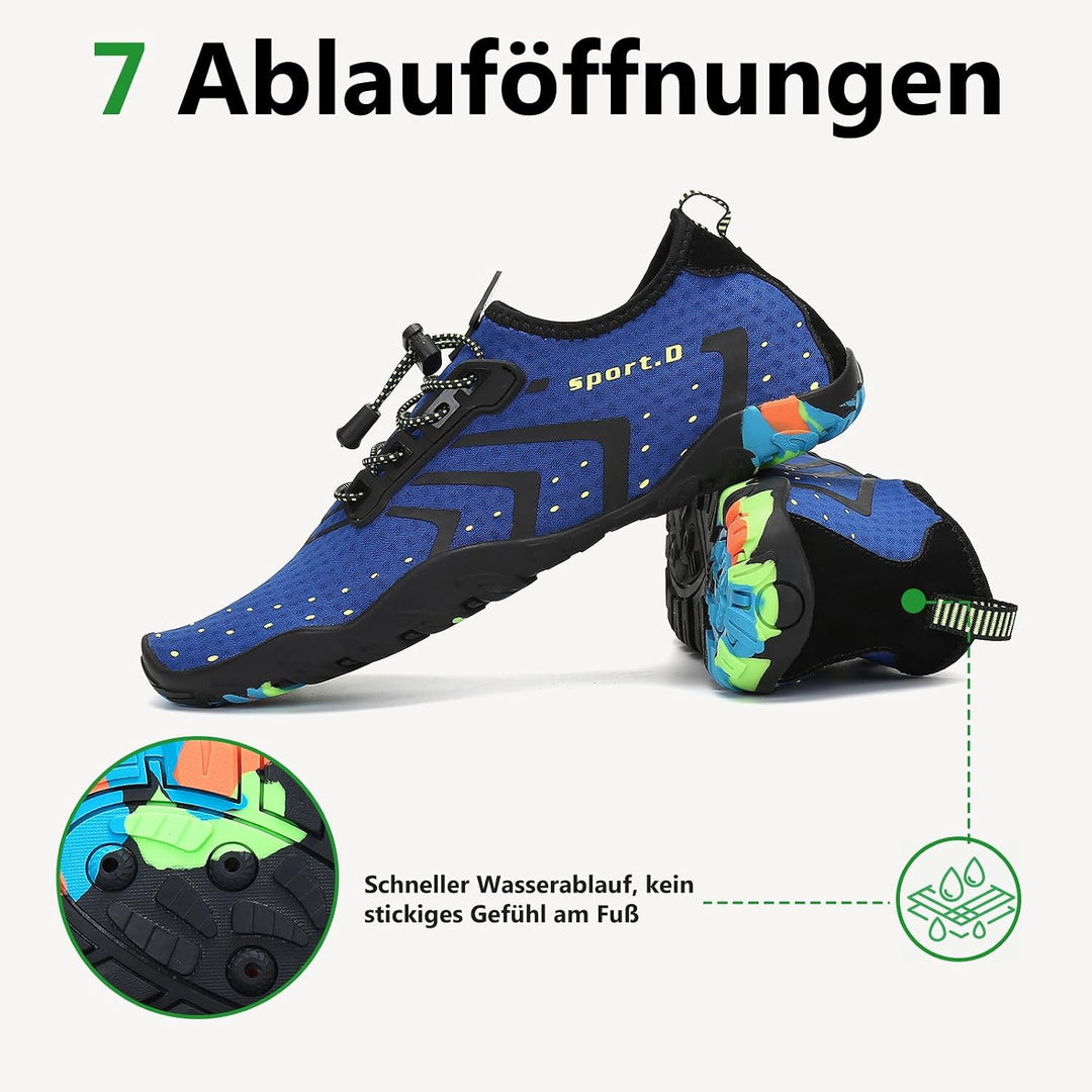 Saguaro Wasserschuhe für Herren, rutschfest, schnelltrocknend, Wasserschuhe 39 EU Blau, 39 EU Blau