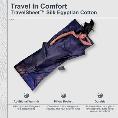 Cocoon Seiden-Baumwollschlafsack Travel Sheet - Silk/Cotton - Natur Tuareg 86"x35", Tuareg 86"x35"