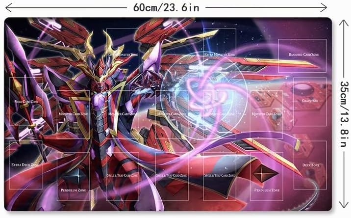 Mlikemat Spielmatte Kashtira Arise-Heart TCG CCG OCG Sammelkartenspiel-Matte mit Zonen und gratis Ta