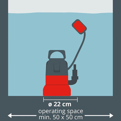 Einhell Tauchpumpe GC-SP 2275 (220 W, 7.500 Liter pro Stunde, max. Förderhöhe 6 m, flachabsaugend bi