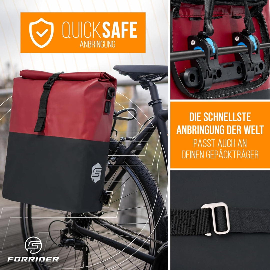 forrider fahrradtasche Forrider 3in1 Fahrradtasche für Gepäckträger mit Rucksack Wasserdicht – techstudio.ch