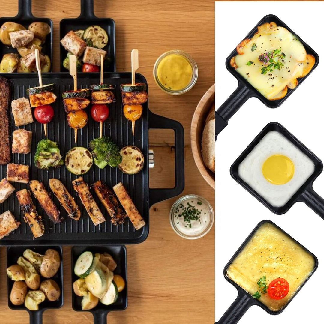 Kosmosta Antihaftbeschichtete Mini-Grill-Käsepfanne Schmelzzubehör für Raclettes Ersatzbleche Raclet