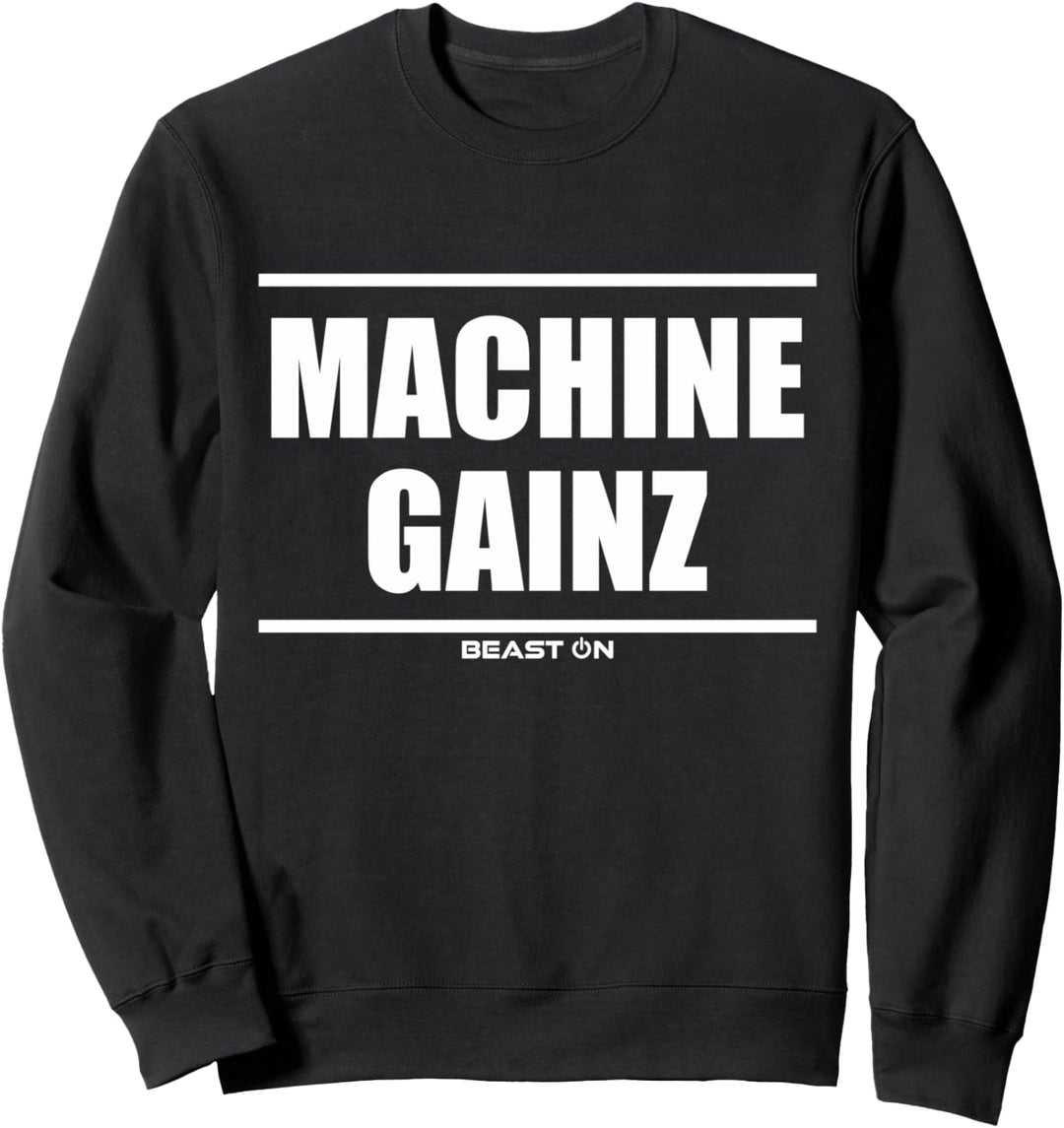 Machine Gainz Bodybuilding Gains Gym Fitness Training Spruch Sweatshirt