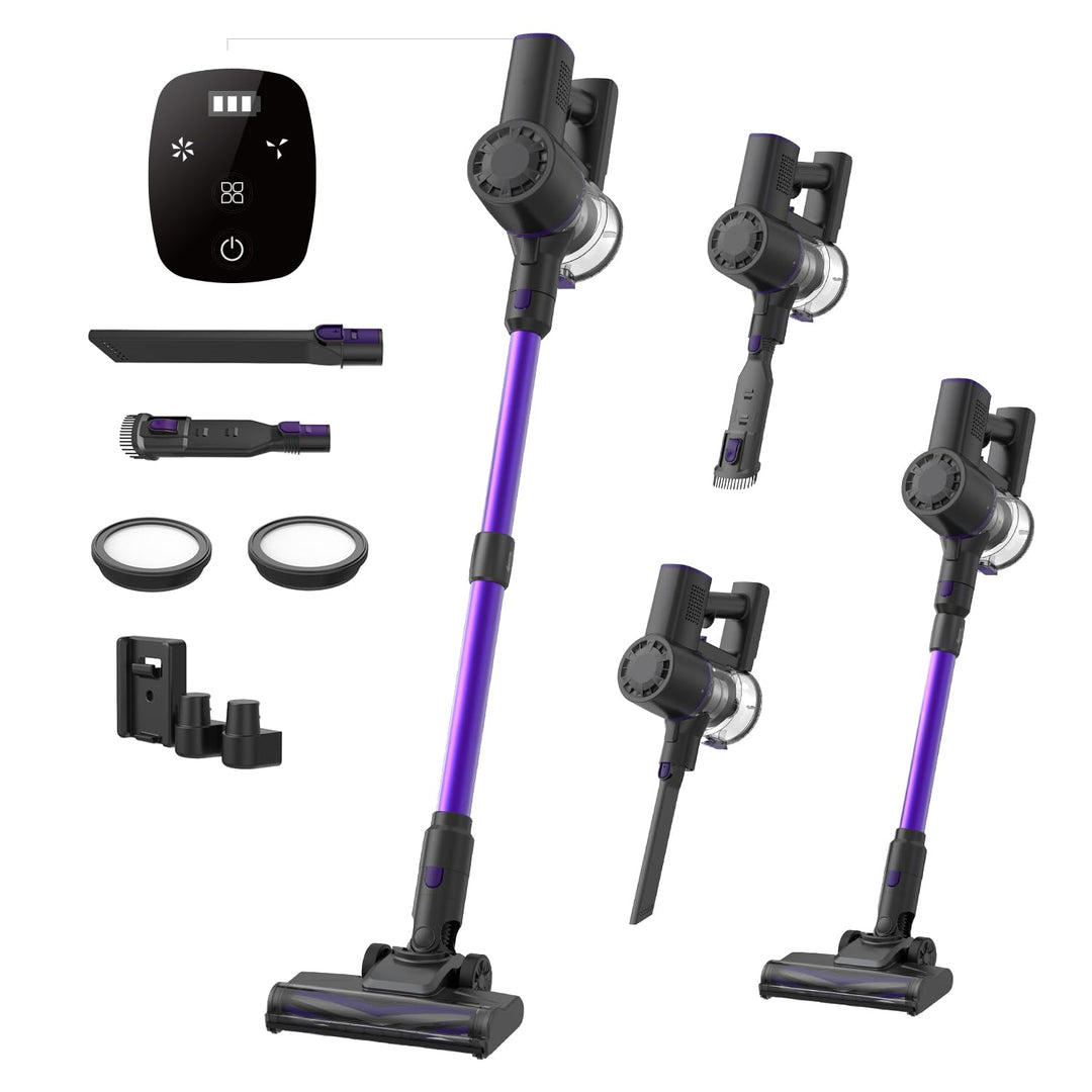 Vexilar V8PRO Akku Staubsauger mit Selbststehend, 6-in-1 Tragbarer Staubsauger kabellos, 45min Laufz