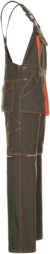 Planam Grösse 46 Unisex Basalt Neon Latzhose Oliv orange Modell 6232 Oliv/Orange 46, Oliv/Orange 46