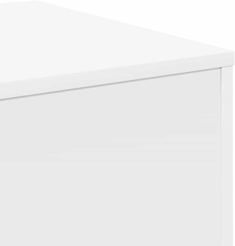 vidaXL Beistelltische 3 STK. Weiss Holzwerkstoff Weiss 1, Weiss 1