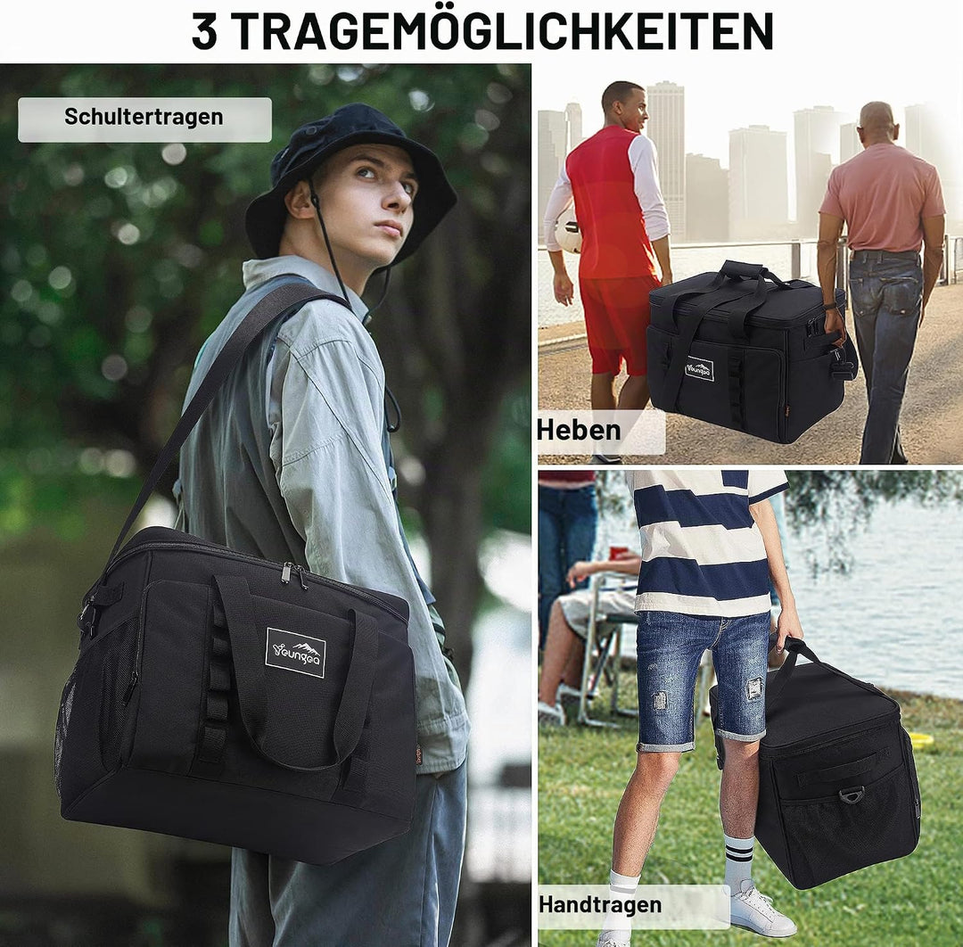 Grosse Kühltasche, 30L Wasserdicht Faltbar Kühlbox Thermotasche, Isoliert Thermo Kühl Tasche Picknic