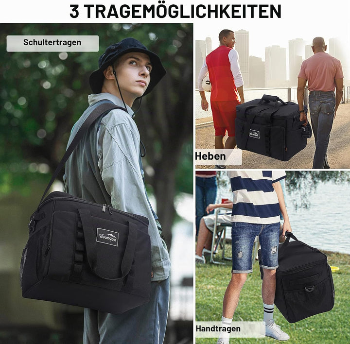 Grosse Kühltasche, 30L Wasserdicht Faltbar Kühlbox Thermotasche, Isoliert Thermo Kühl Tasche Picknic