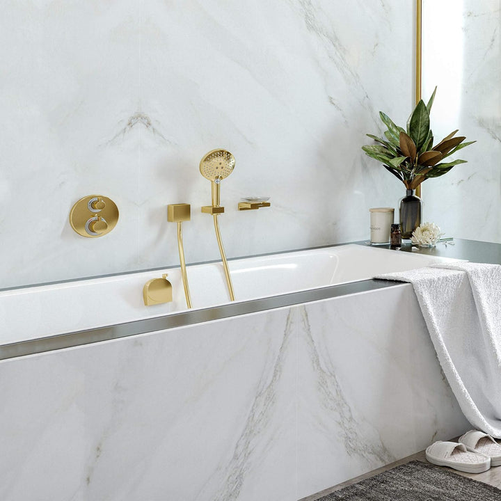 hansgrohe Exafill S Wanneneinlauf Fertigset, Polished Gold Optik Polished Gold Optic, Polished Gold