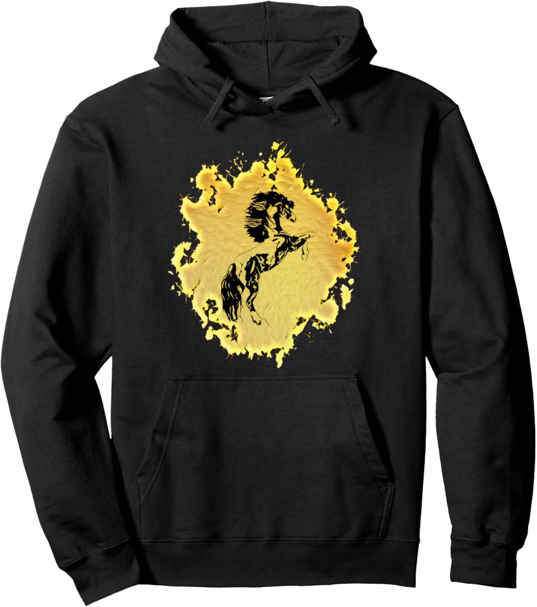 Pferde Motiv Pullover Hoodie