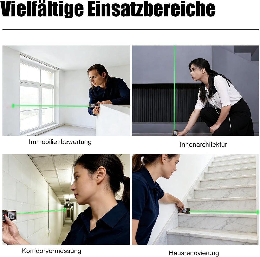 Laserentfernungsmesser, Grünes Laser-Messgerät mit Winkelsensor für BAU 60M, 60M