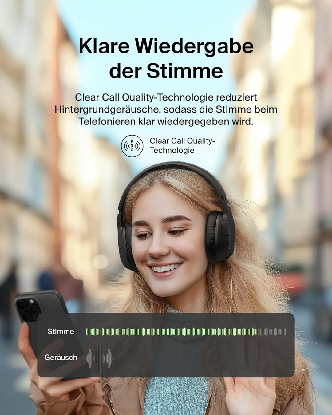 Belkin SoundForm Isolate Noise Cancelling Kopfhörer kabellos Bluetooth Kopfhörer, Headset mit Mikrof