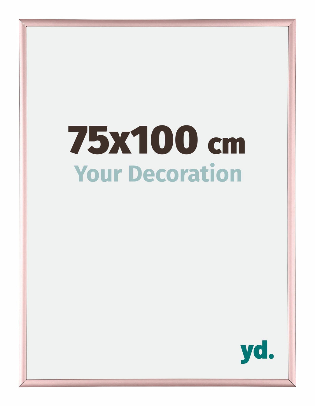 yd. Your Decoration - Bilderrahmen 75x100 cm - Kupfer - Bilderrahmen aus Aluminium mit Acrylglas - A