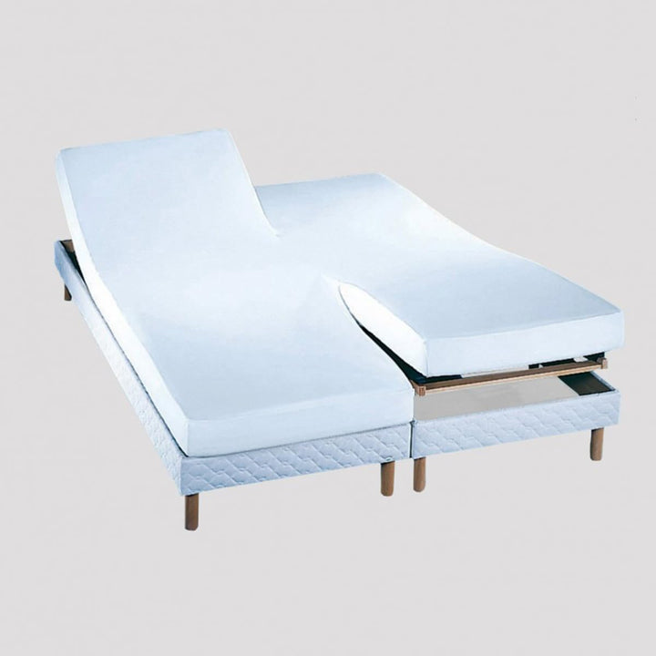 Essix Royal Line Spannbettlaken, Perkal-Baumwolle, weiss, 2 x 90 x 200 cm 2 x 90 x 200 cm Weiss, 2 x