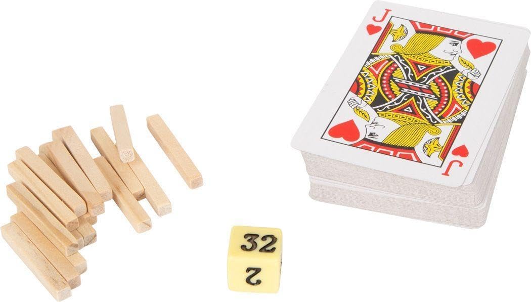 Small Foot Spielesammlung, mit 20 klassischen Gesellschaftsspielen in massiver Holzkiste, ab sechs J