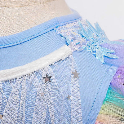 FYMNSI Mädchen Prinzessin Kostüm Kleid Umhang mit Zubehör Weihnachten Halloween Fasching Karneval Ve