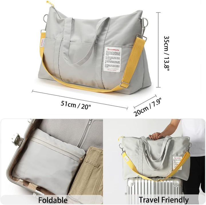 Tuscall Reisetasche Handgepäck Tasche Leicht Sporttasche Reise Weekender Waschbar für Damen Herren,