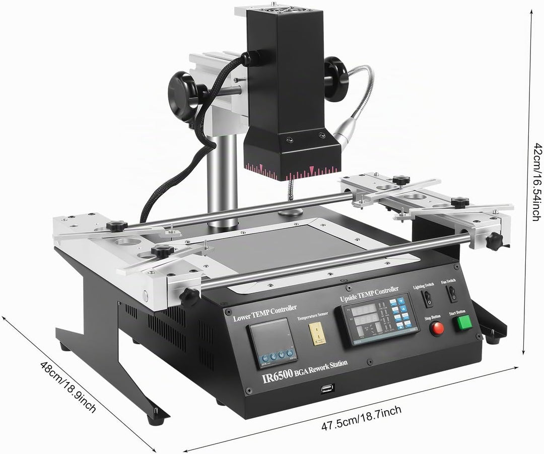 Heissluft Lötstation Bga Soldering Machine Infrarot Löten Rework Station-Arbeitsplatz IR6500 1250W T