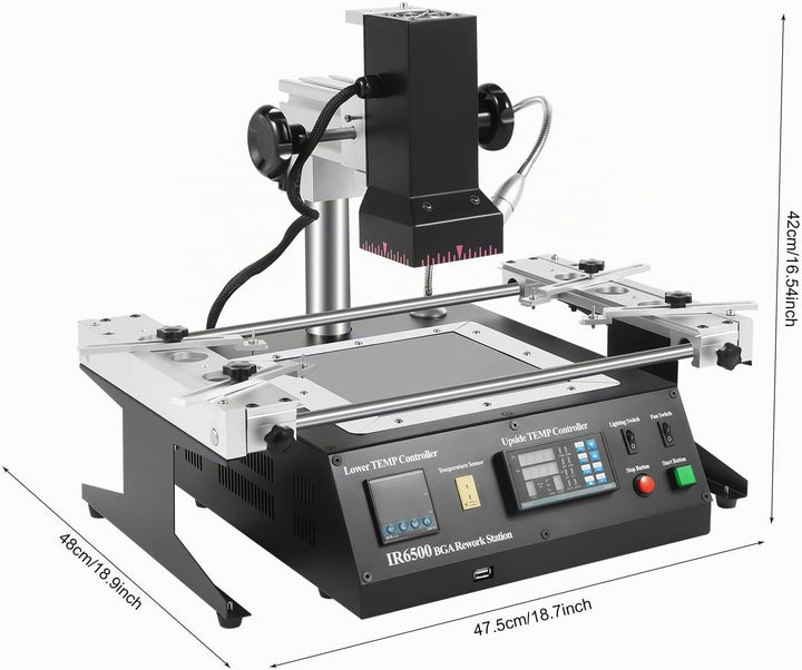 Heissluft Lötstation Bga Soldering Machine Infrarot Löten Rework Station-Arbeitsplatz IR6500 1250W T