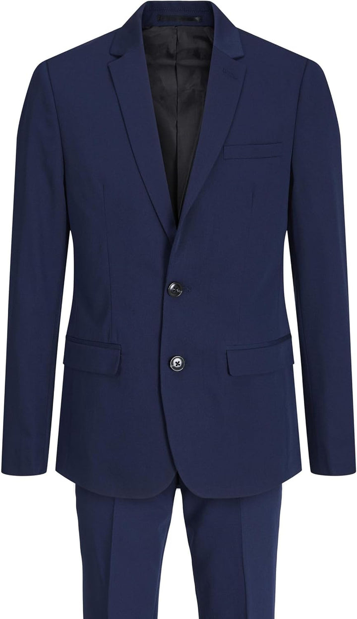 JACK &amp; JONES Boy Einreihiger Blazer und Hose JPRSOLAR Anzug Junior 170 Medieval Blue, 170 Medieval B