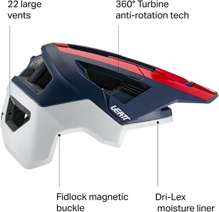 Leatt Enduro MTB-Helm 4.0 All Mountain Schwarz Chilli L, Chilli L