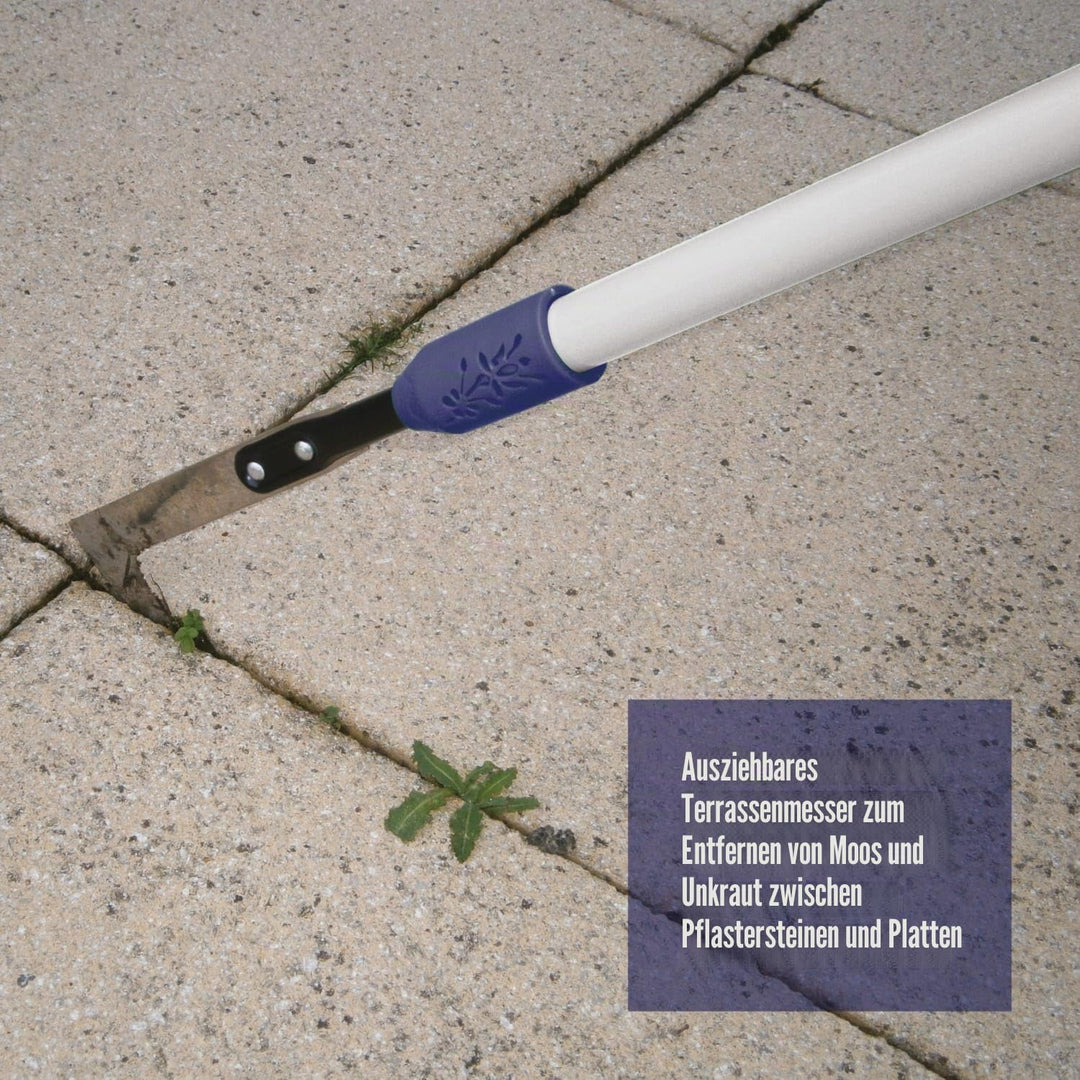 Spear & Jackson Razorsharp Enhanced Teleskop-Terrassenmesser, Silber, 97 x 4 x 4 cm Langen Griff, La
