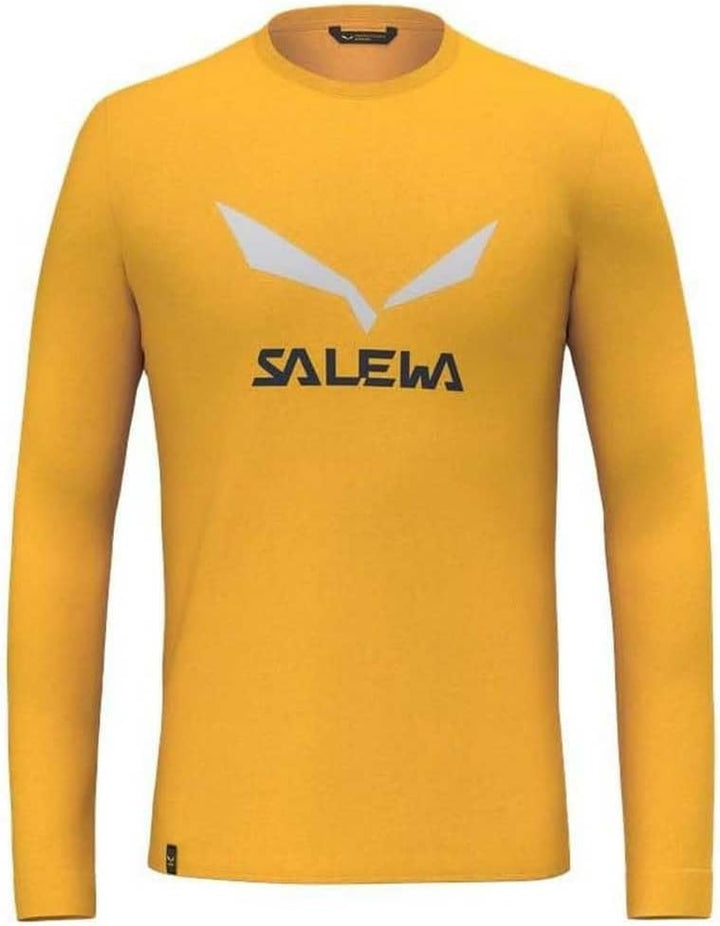 Salewa Herren Solidlogo Dry Long Sleeve Tee Men Hiking Shirt (1er Pack), XL Gold