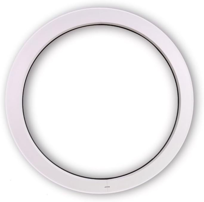 Rundfenster – Bullauge – Festverglasung (FiB) - Durchmesser: 90cm – weiss - 60 mm Profil – 2-Fach-Ve