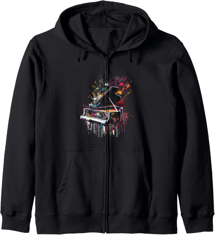 Piano Klavier Kapuzenjacke