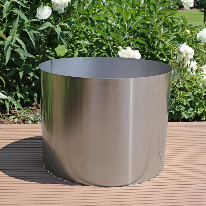 CLGarden Edelstahl Umrandung für 30 Liter Brunnenbecken Gartenbrunnen Brunnenumrandung für Terrasse