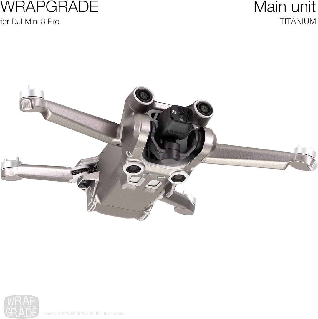WRAPGRADE Skin Kompatibel mit DJI Mini 3 Pro (Titanium)