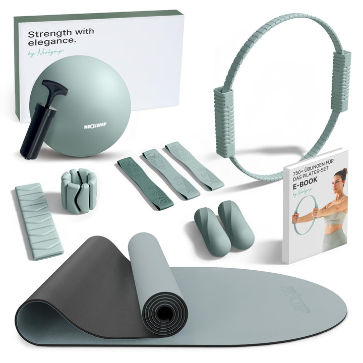 NEOLYMP Pilates Set für Zuhause – Pilates Ball, Pilates Ring &amp; Gewichte – Komplettes Pilates Zubehör