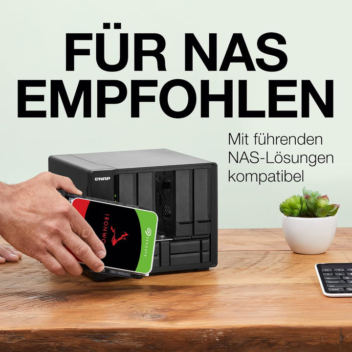 Seagate IronWolf 10TB, NAS interne Festplatte, HDD, 3.5 Zoll, 7200 U/Min, CMR, 256 MB Cache, SATA 6G