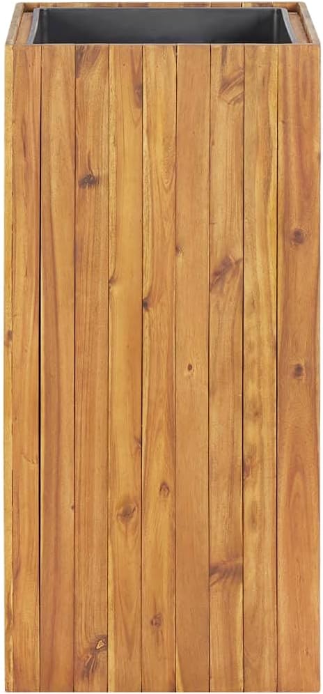FIRBNUS Pflanzkübel 43,5x43,5x90 cm Massivholz Akazie Garten-Hochbeet Schlichtes Design Blumenkübel