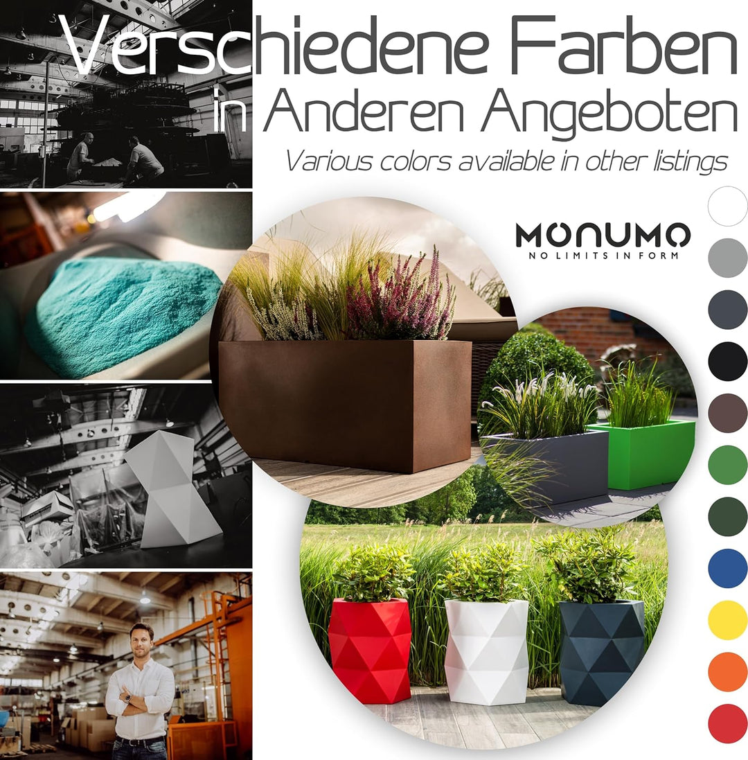 Monumo Leuchtender Blumentopf Gross 54 cm x ⌀46 cm | geeignet für Haus, Büro, Garten, Patio, Hotel,