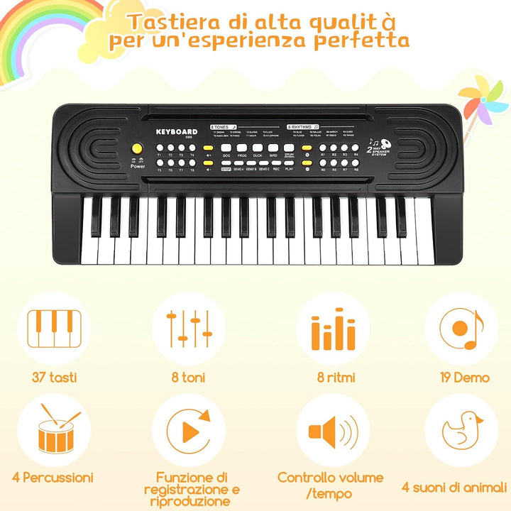 Keyboard Kinder, Klavier Kinder, Multifunktions Kinder Musikinstrumente Spielzeug, Elektronisches Kl