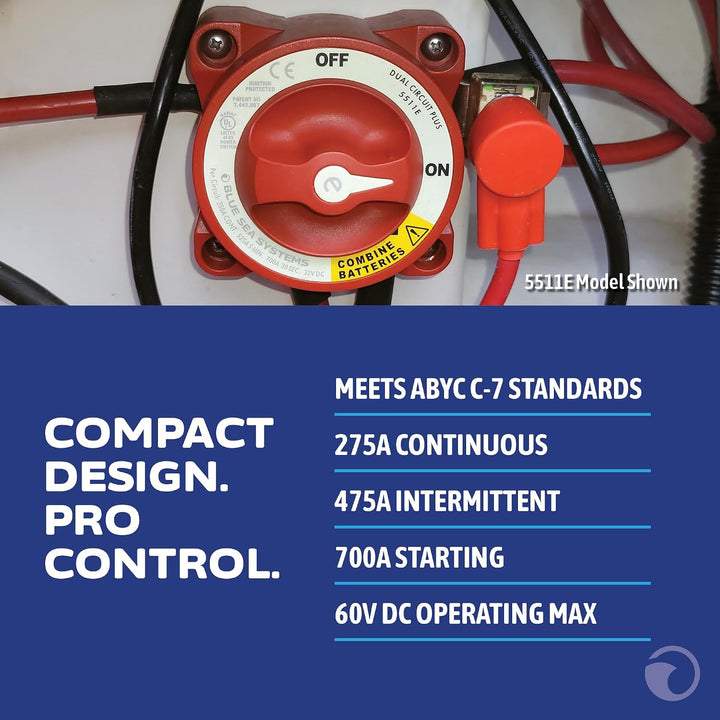 BLUE SEA 5510E BATTERY SWITCH E Doppelkreis, Doppelkreis