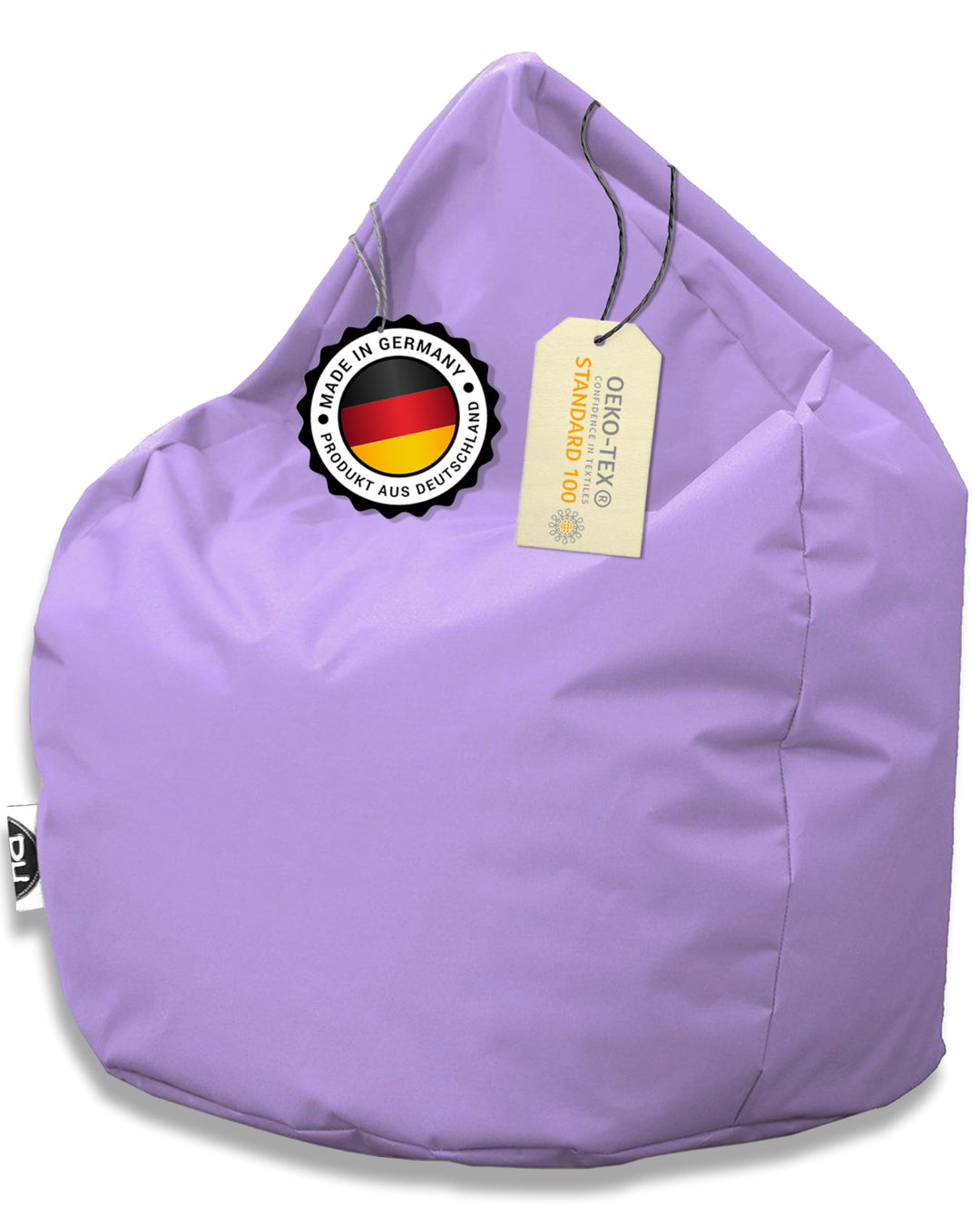 PATCH HOME Patchhome Sitzsack Tropfenform mit Reissverschluss Nachfüllbar - für In &amp; Outdoor - mit S