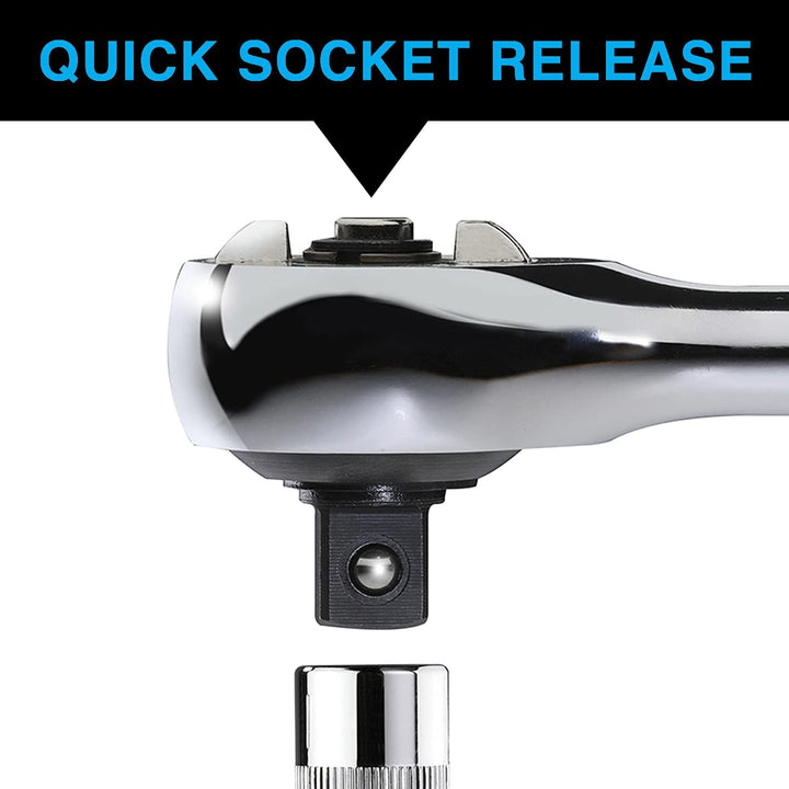 Zero Degree®, 1/4 Antrieb getriebellose Ratsche mit Steckschlüssel-Schnellverschluss, 38150 1/4" Dri