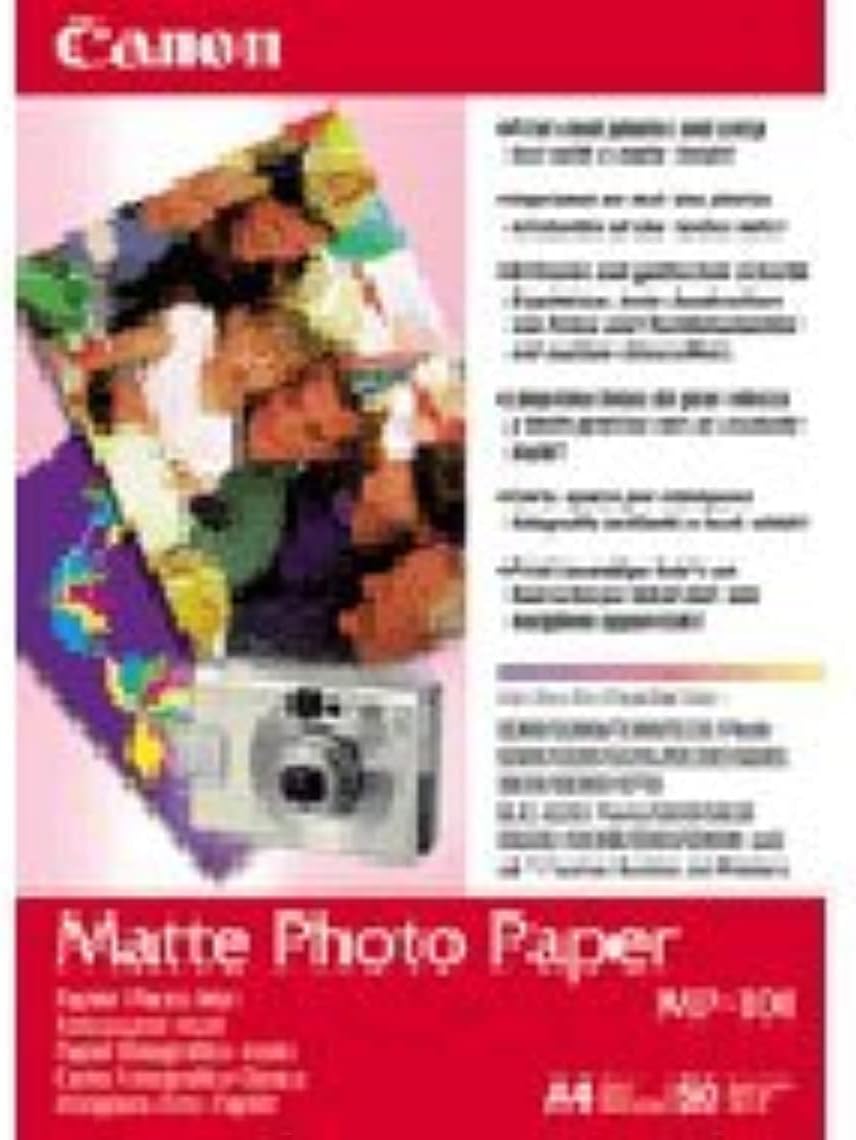 Canon Fotopapier MP-101 matt weiss - (DIN A4 50 Blatt) für Tintenstrahldrucker - PIXMA Drucker (170