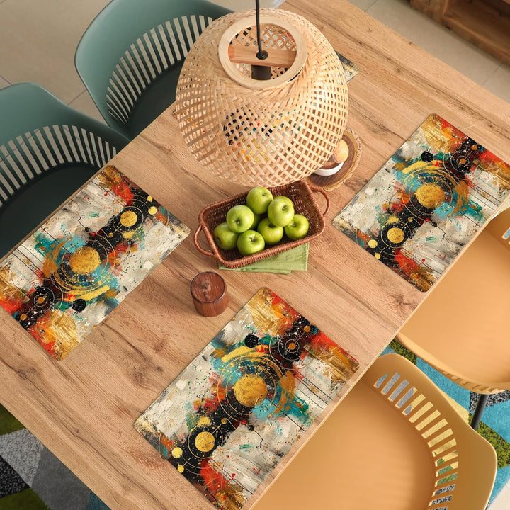 KitchenYeah© Platzsets Abwaschbar 6-Teilig 45x30 cm Tischsets Platzdeckchen rutschfeste Platzset Unt