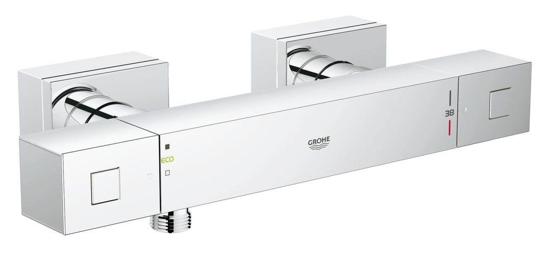 GROHE Grohtherm Cube - Thermostat Brausebatterie (wassersparend, Eigensicher gegen Rückfliessen, Wan
