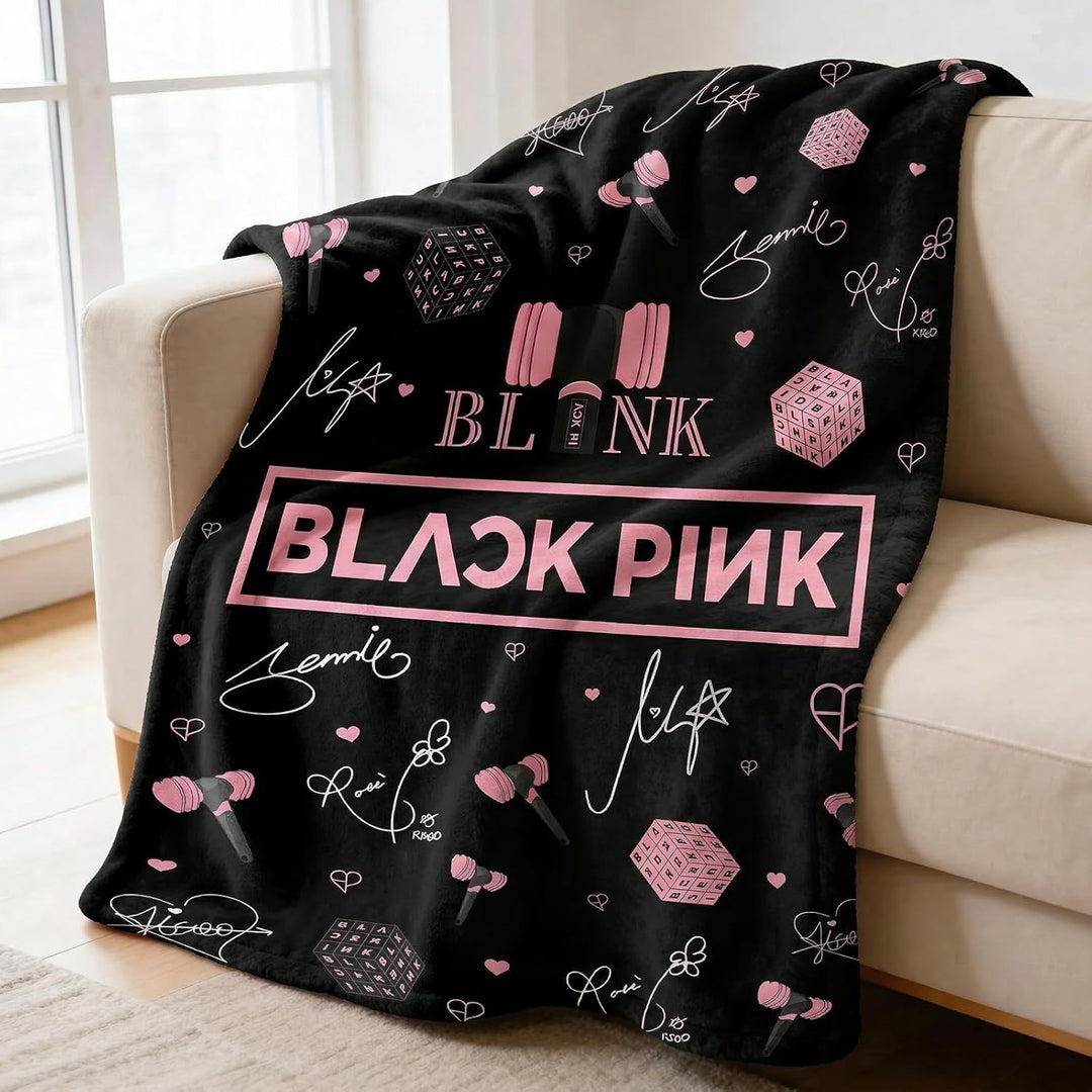 Blackpink Decke für Fans, Mehrzweck-Flanelldecke Superweiche Flanelldecke für Lounging Reisen Outdoo