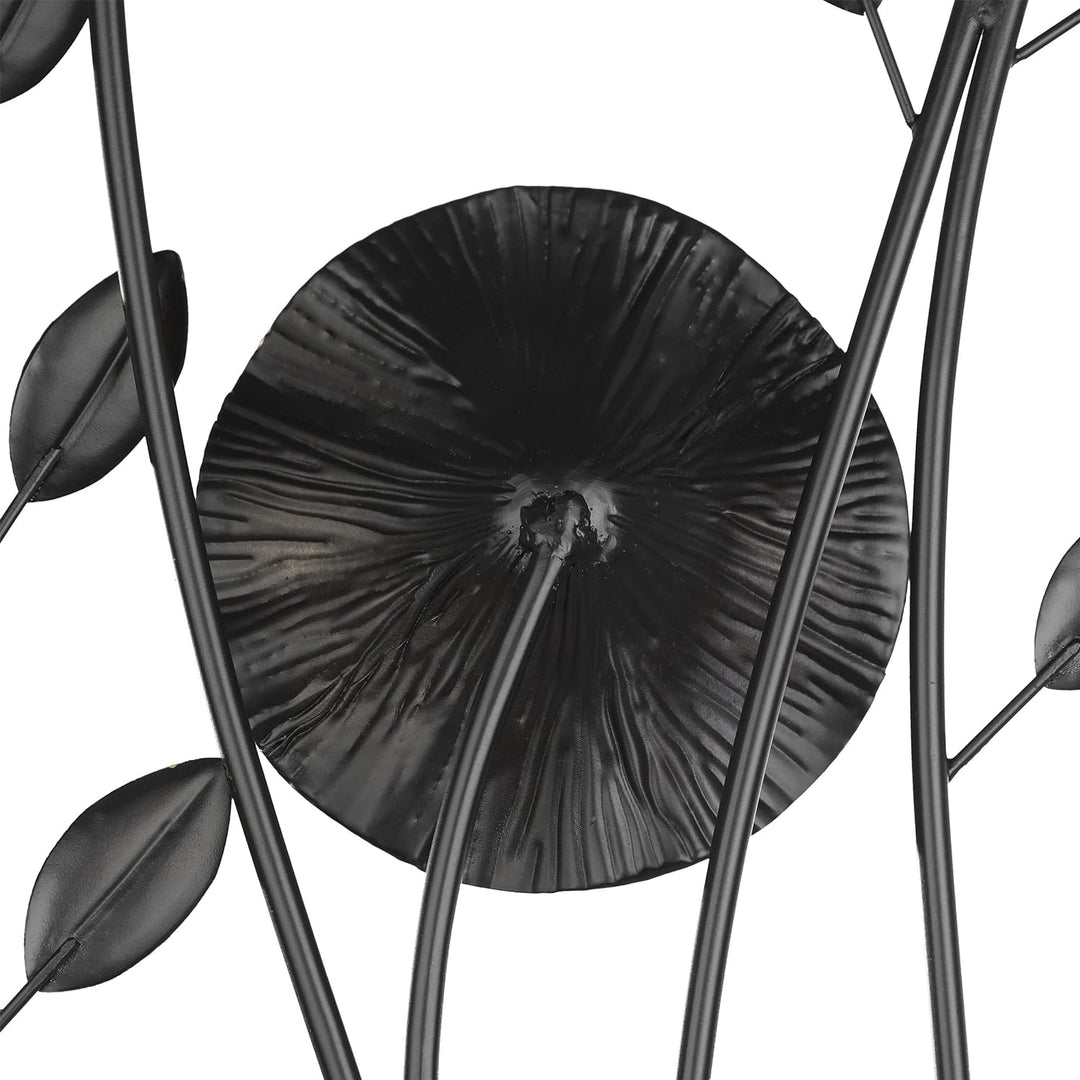 EGLO LIVING Wanddeko Chikuma, 3D Wandbild im Blumen-Design mit Ramen, Wandobjekt aus Metall in Messi