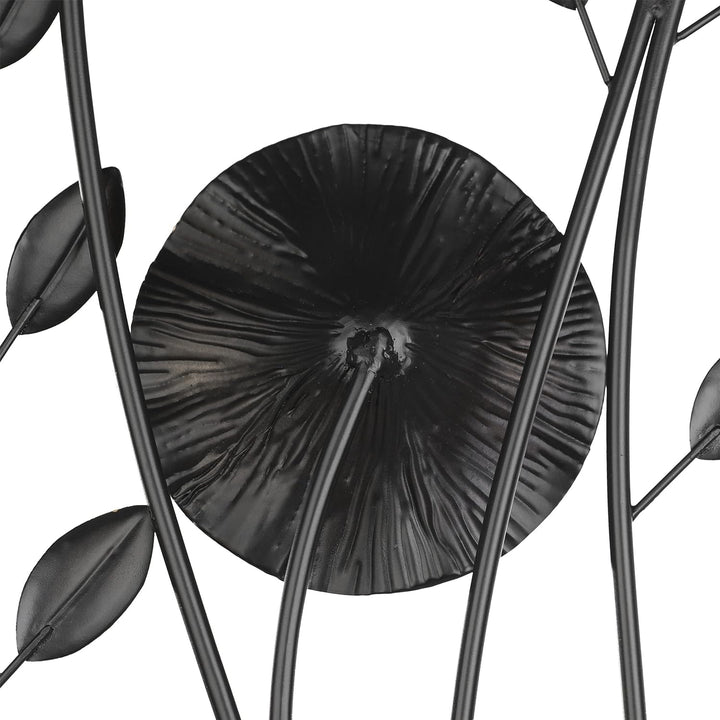 EGLO LIVING Wanddeko Chikuma, 3D Wandbild im Blumen-Design mit Ramen, Wandobjekt aus Metall in Messi